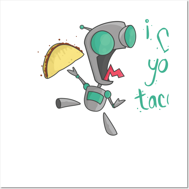 I Love You Taco! Wall Art by rachaelmarie